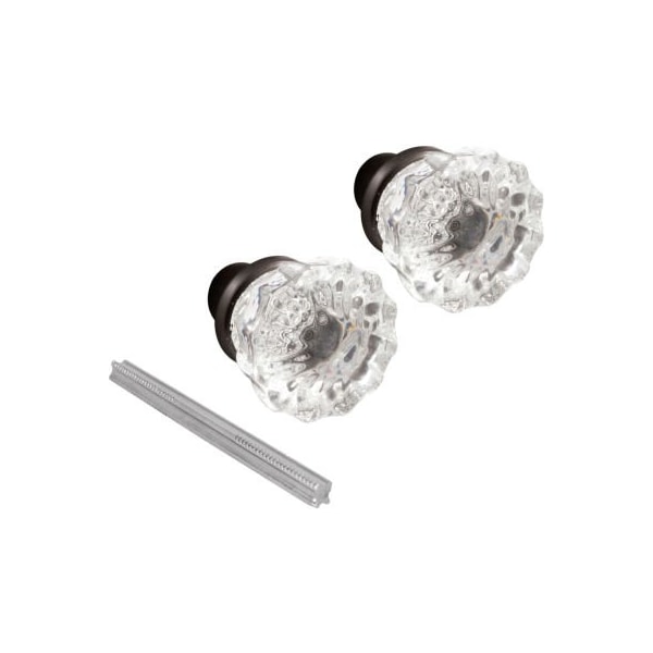 Prime-Line Prime-Line 2 in. Bronze Glass Door Knob Set, E 2537 - main